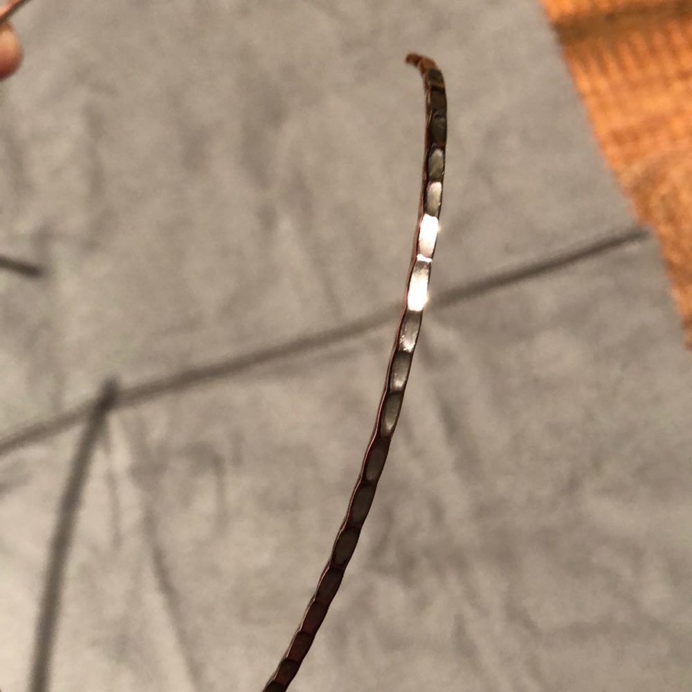 Solid Hammered Sterling Silver Choker - image 5